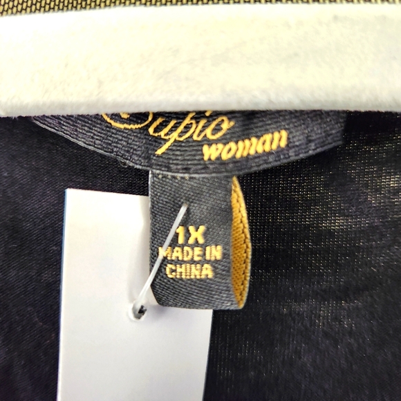 Size 1x Sequined Glitzy Black Tank - Picture 2 of 3